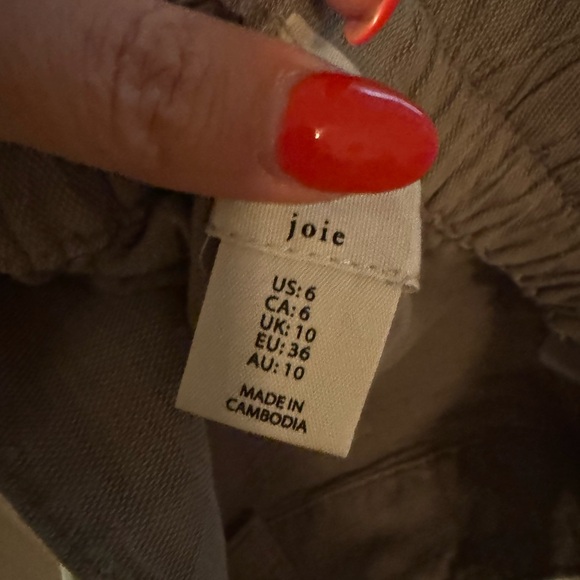 Joie Women’s Vintage Look Wide Leg Cropped Pants Size 6 Green - Picture 4 of 5